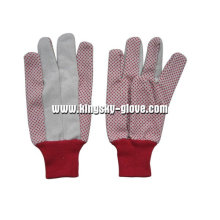 Красное запястье руки Knit Красный ПВХ точками хлопчатобумажные перчатки-2207